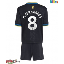 Camiseta Manchester United Bruno Fernandes #8 Tercera Equipación para niños 2025-26 manga corta (+ pantalones cortos)